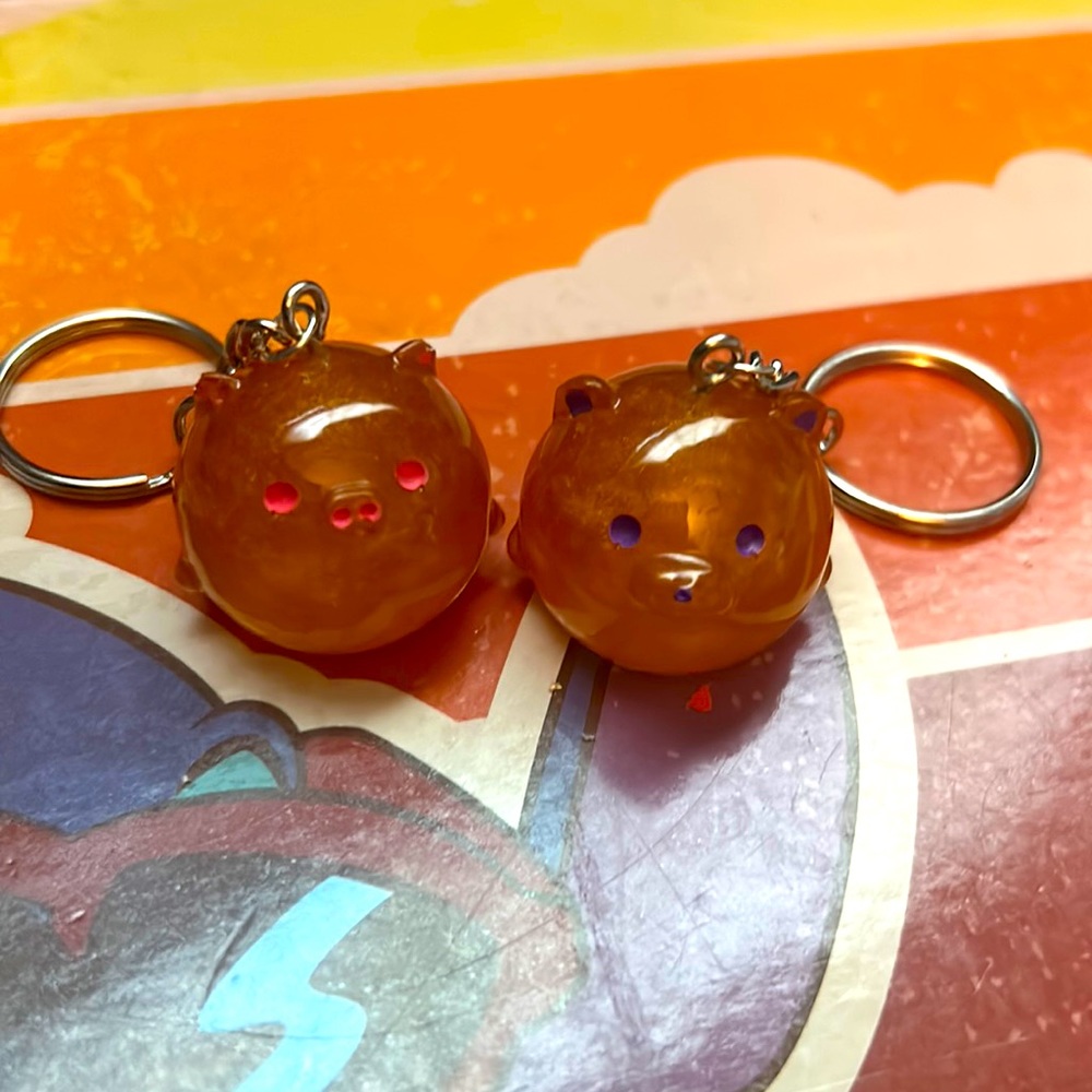 Mirror finish Animal keychains Maple set